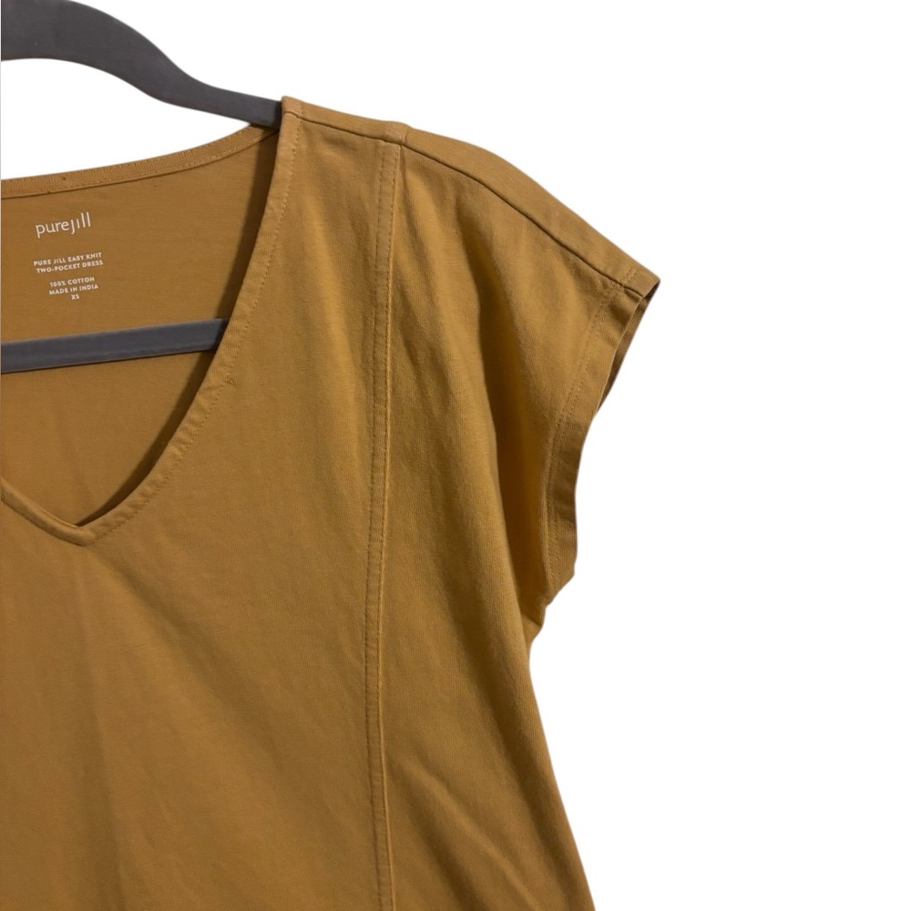 PureJill Easy Knit Two Pocket Dress Yellow XS - Picture 3 of 5